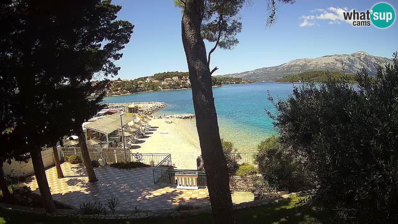Spletna kamera Lumbarda – Plaža Prvi Žal – Korčula