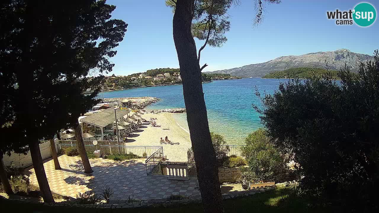 Spletna kamera Lumbarda – Plaža Prvi Žal – Korčula