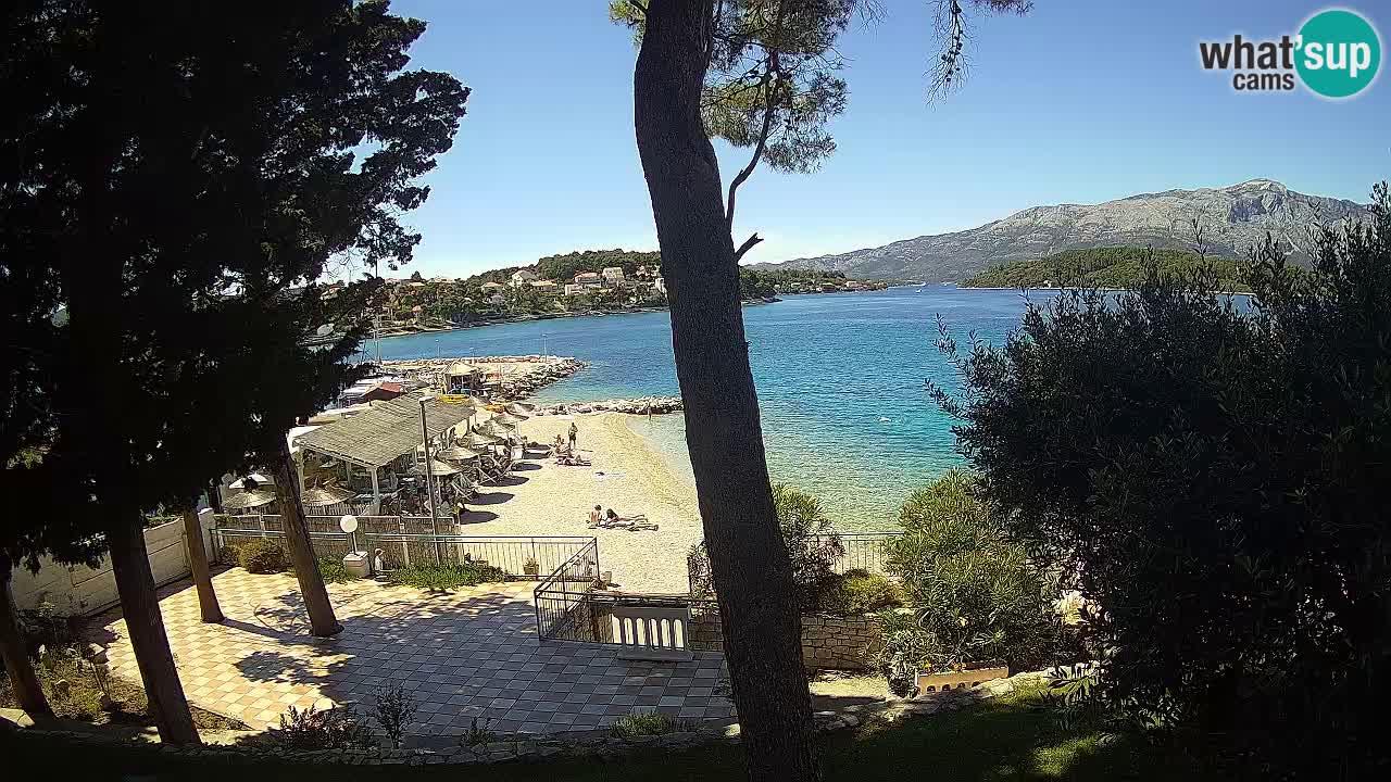 Spletna kamera Lumbarda – Plaža Prvi Žal – Korčula