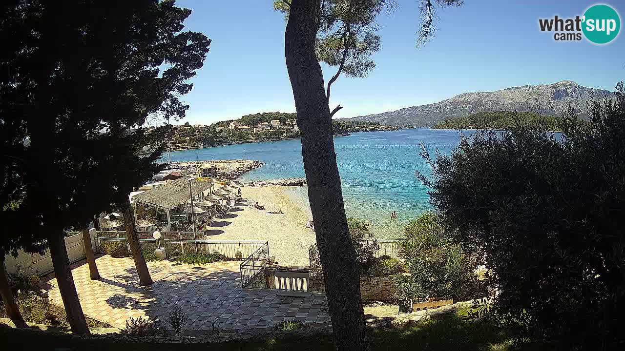 Spletna kamera Lumbarda – Plaža Prvi Žal – Korčula