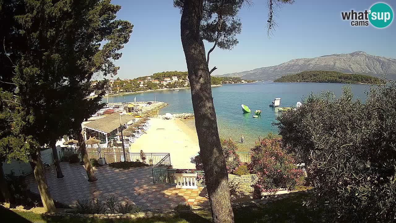 Spletna kamera Lumbarda – Plaža Prvi Žal – Korčula