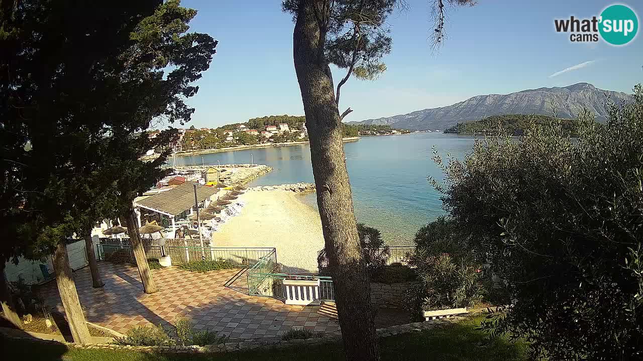 Spletna kamera Lumbarda – Plaža Prvi Žal – Korčula