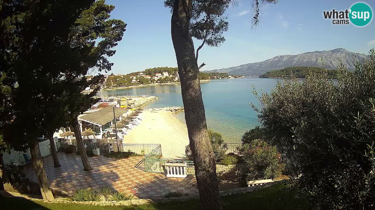 Spletna kamera Lumbarda – Plaža Prvi Žal – Korčula
