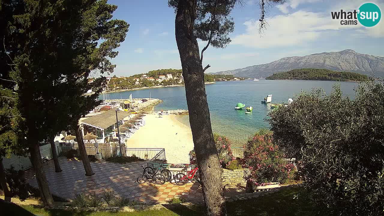Spletna kamera Lumbarda – Plaža Prvi Žal – Korčula