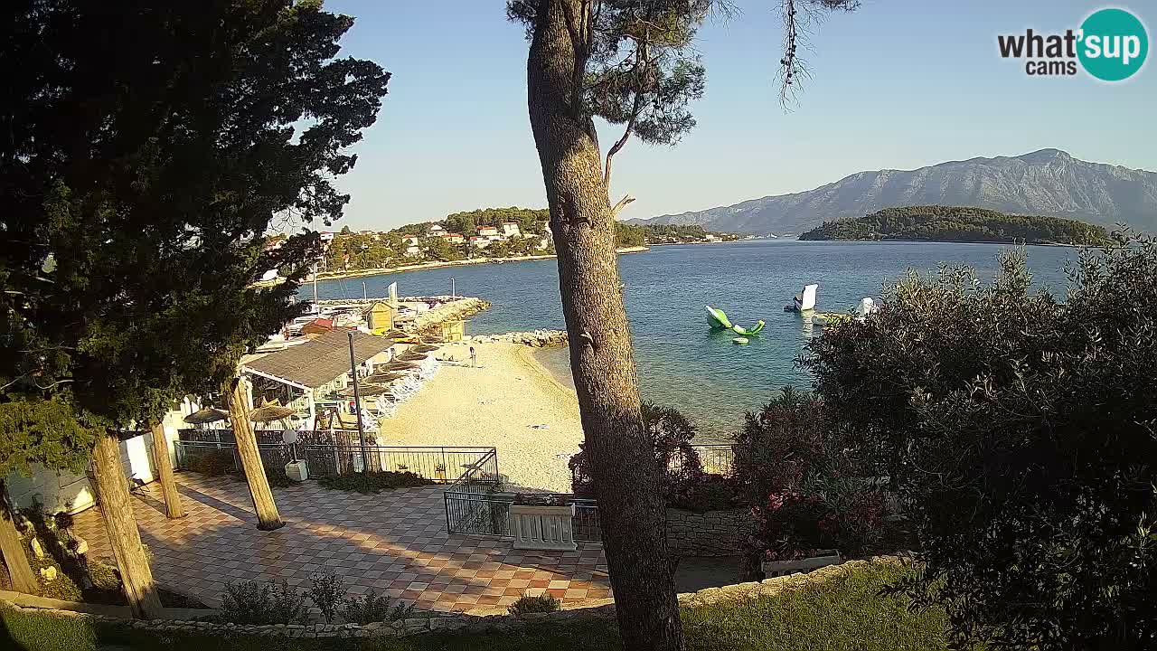 Spletna kamera Lumbarda – Plaža Prvi Žal – Korčula