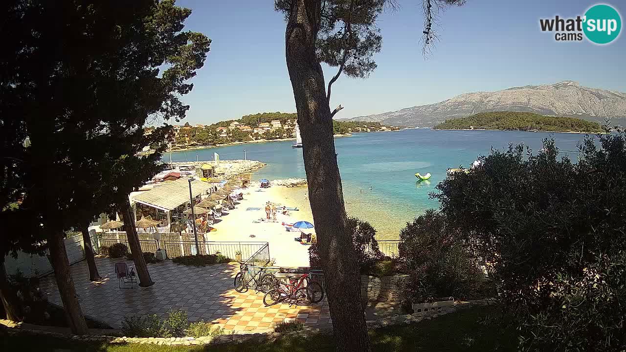 Spletna kamera Lumbarda – Plaža Prvi Žal – Korčula