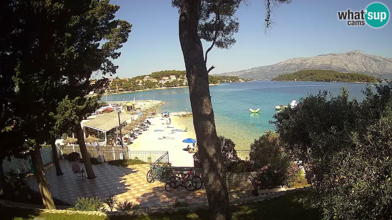 Spletna kamera Lumbarda – Plaža Prvi Žal – Korčula