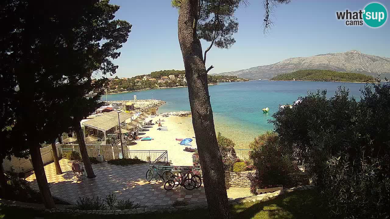 Spletna kamera Lumbarda – Plaža Prvi Žal – Korčula