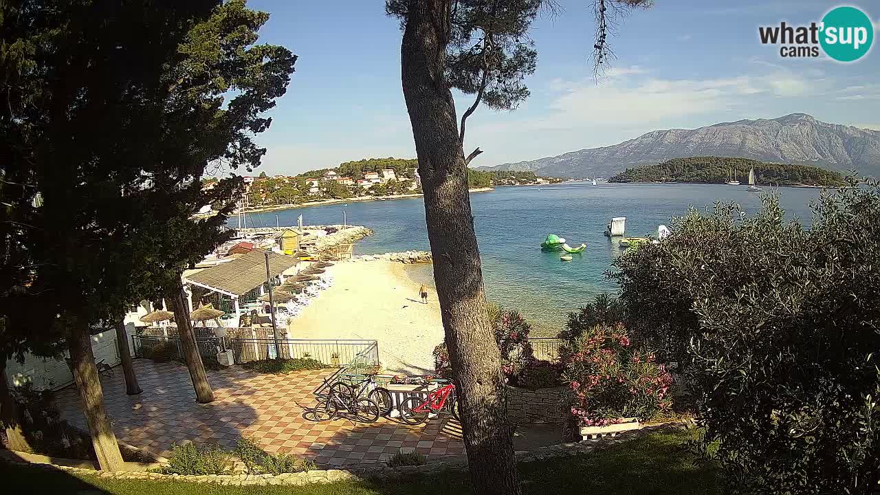 Spletna kamera Lumbarda – Plaža Prvi Žal – Korčula