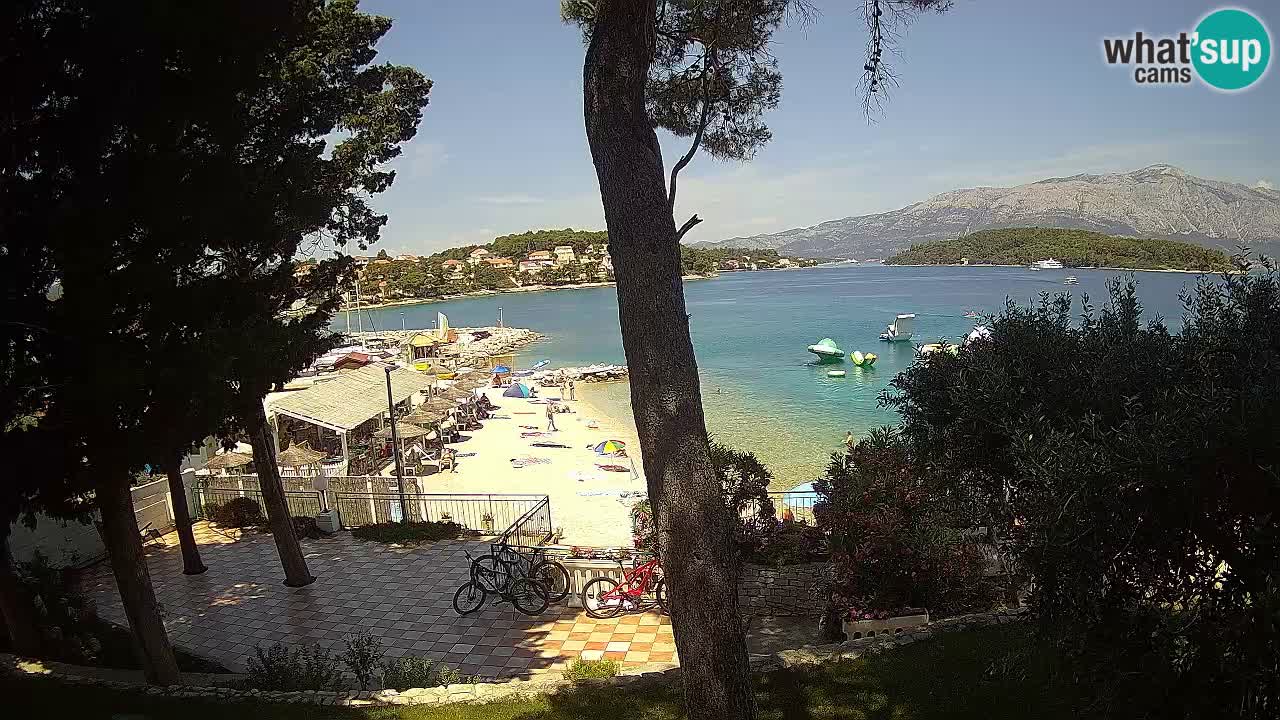 Spletna kamera Lumbarda – Plaža Prvi Žal – Korčula