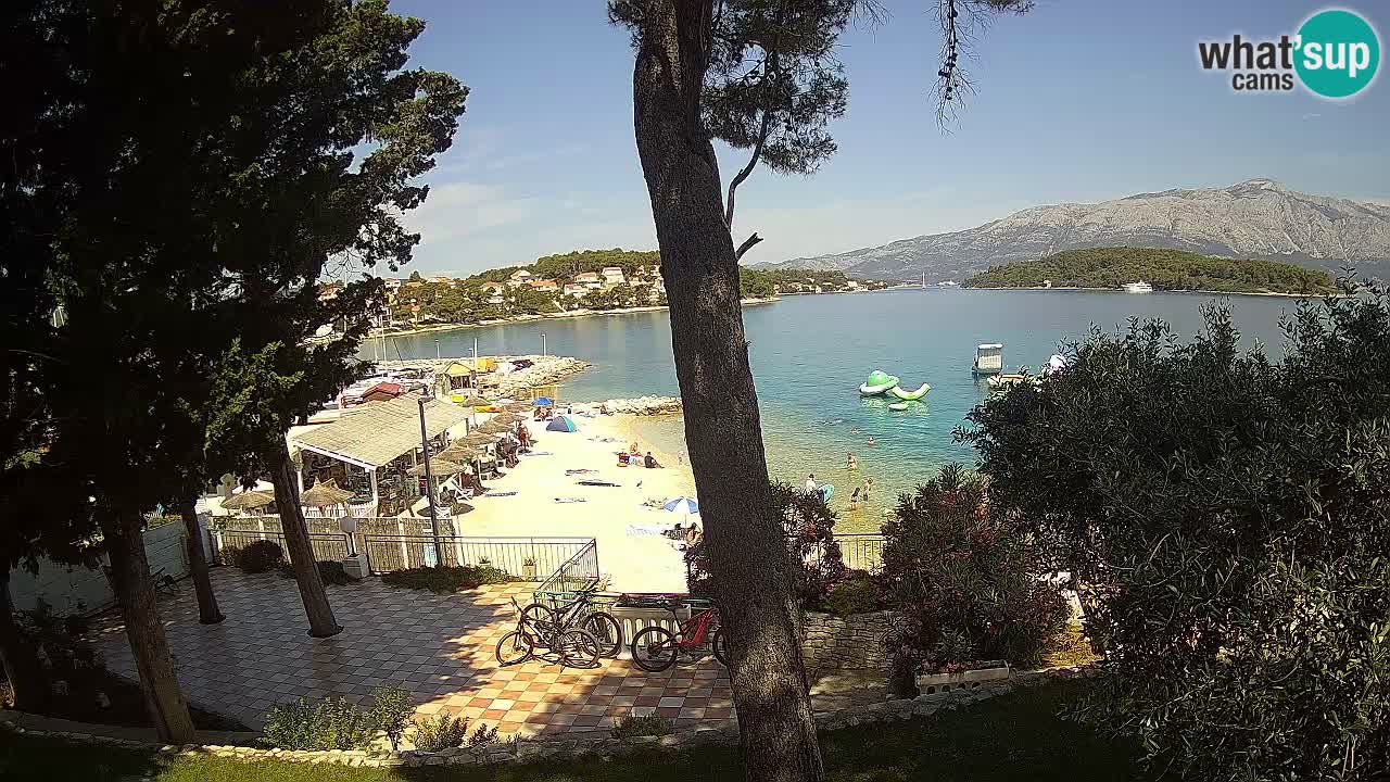 Spletna kamera Lumbarda – Plaža Prvi Žal – Korčula