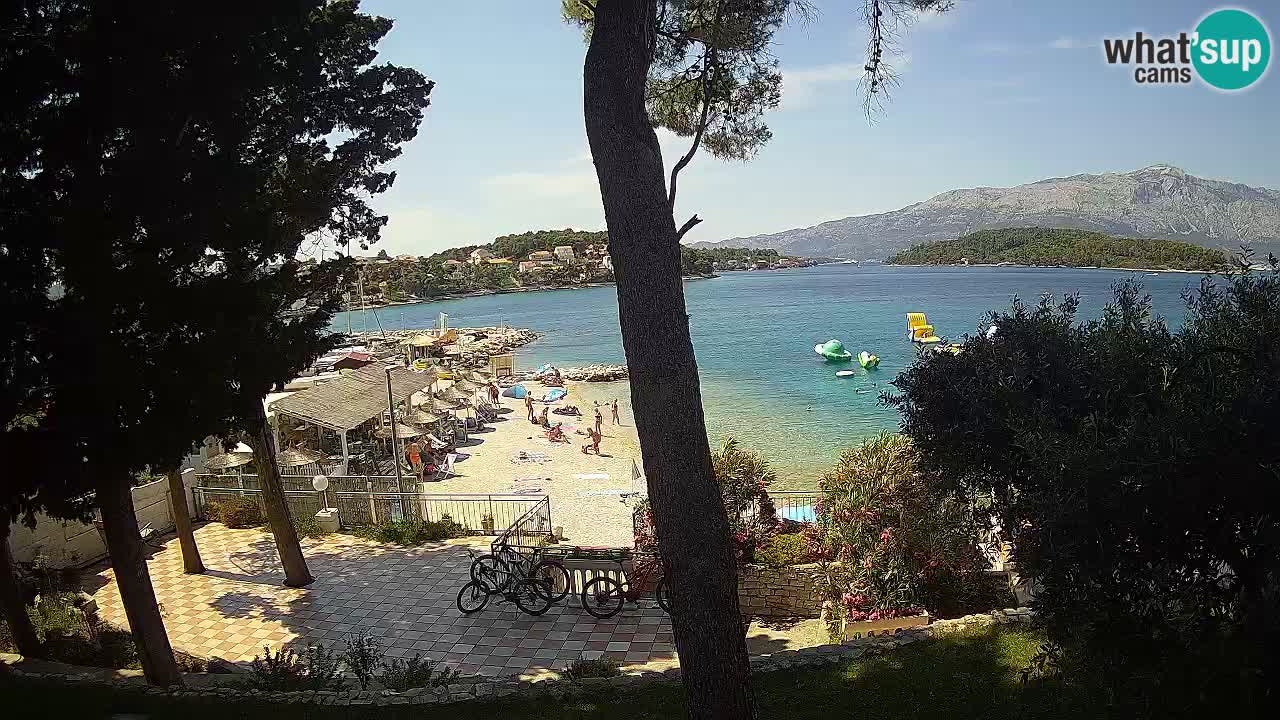 Webcam live Lumbarda – Plage Prvi Žal – Korčula