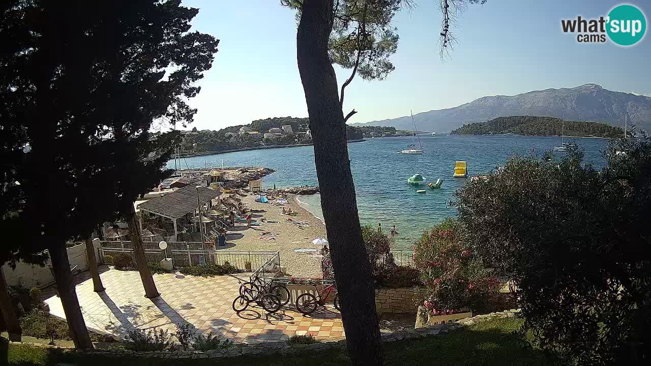 Spletna kamera Lumbarda – Plaža Prvi Žal – Korčula