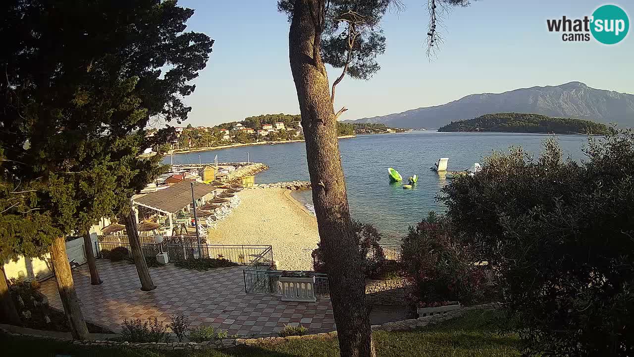 Spletna kamera Lumbarda – Plaža Prvi Žal – Korčula