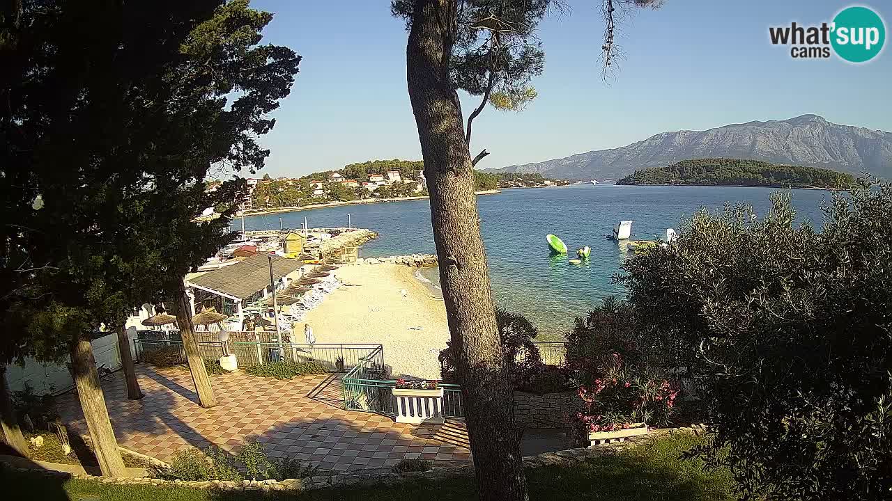 Spletna kamera Lumbarda – Plaža Prvi Žal – Korčula