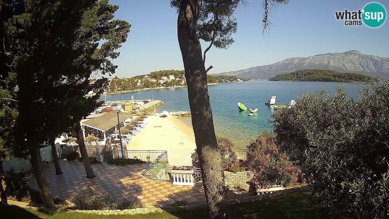 Spletna kamera Lumbarda – Plaža Prvi Žal – Korčula