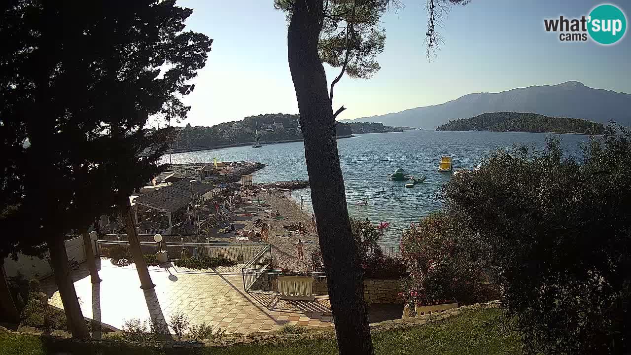 Spletna kamera Lumbarda – Plaža Prvi Žal – Korčula