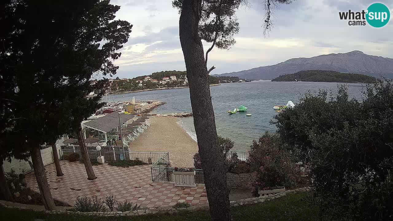 Spletna kamera Lumbarda – Plaža Prvi Žal – Korčula