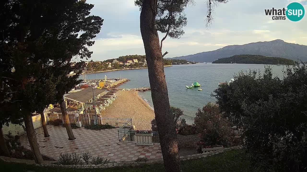 Spletna kamera Lumbarda – Plaža Prvi Žal – Korčula