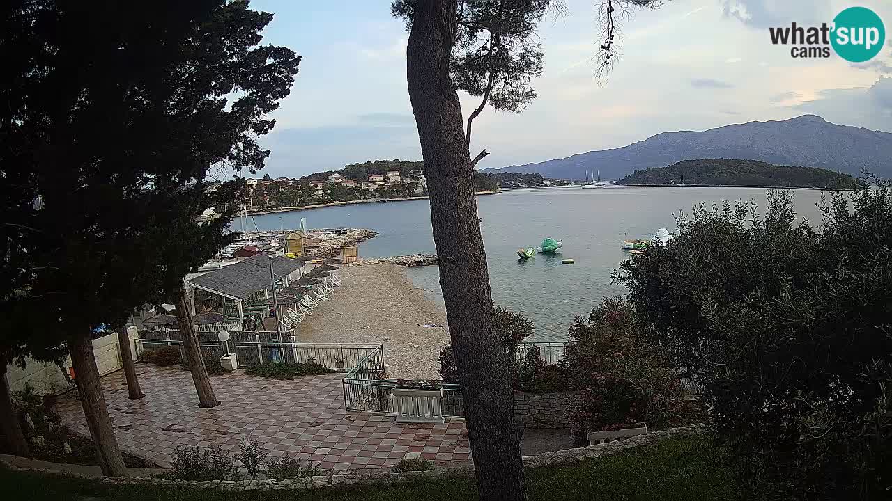 Spletna kamera Lumbarda – Plaža Prvi Žal – Korčula