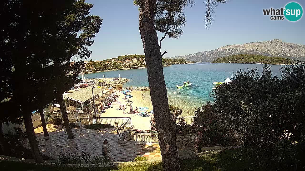 Spletna kamera Lumbarda – Plaža Prvi Žal – Korčula
