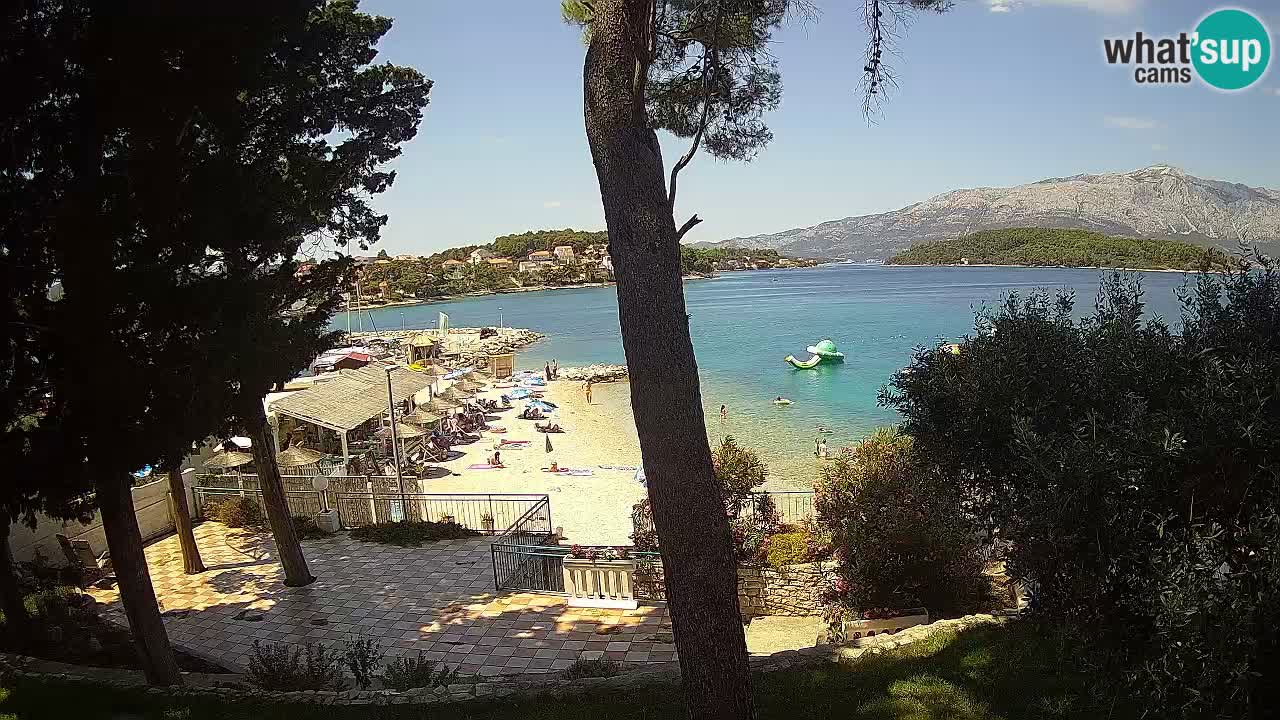 Spletna kamera Lumbarda – Plaža Prvi Žal – Korčula