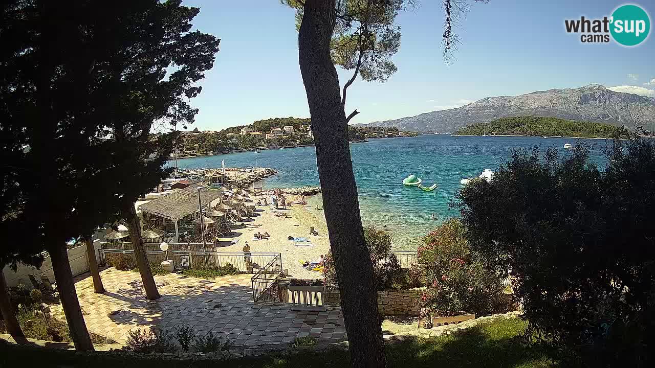 Spletna kamera Lumbarda – Plaža Prvi Žal – Korčula