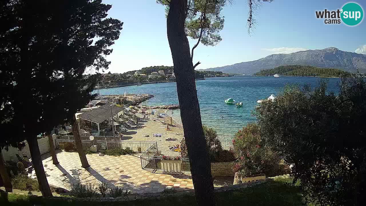 Livecam Lumbarda – Spiaggia Prvi Žal – Korčula