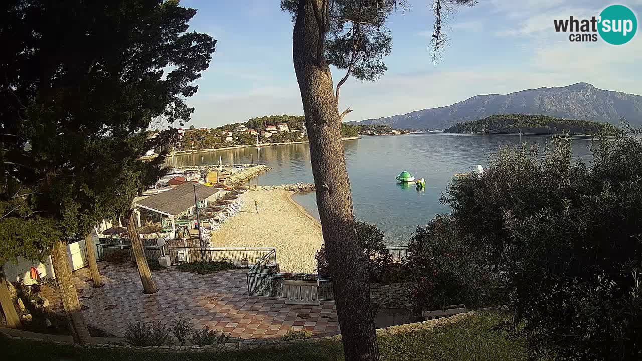Spletna kamera Lumbarda – Plaža Prvi Žal – Korčula