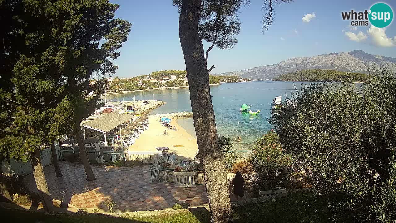 Webcam live Lumbarda – Plage Prvi Žal – Korčula