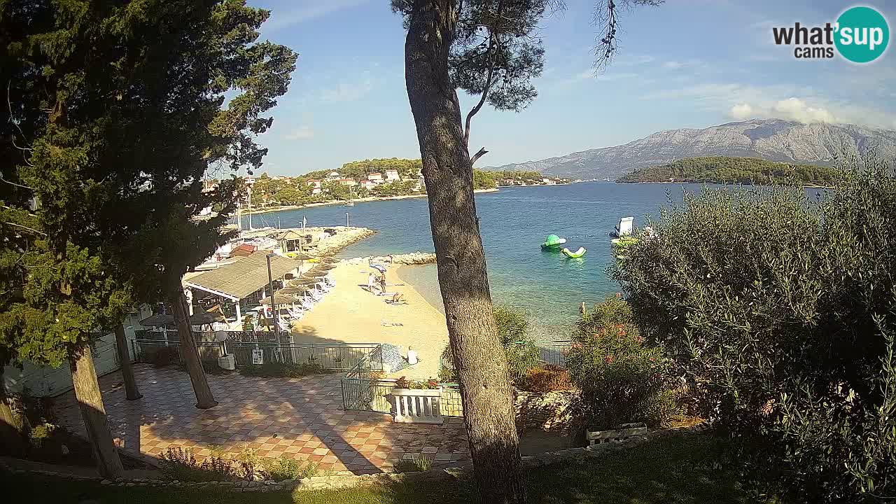 Spletna kamera Lumbarda – Plaža Prvi Žal – Korčula