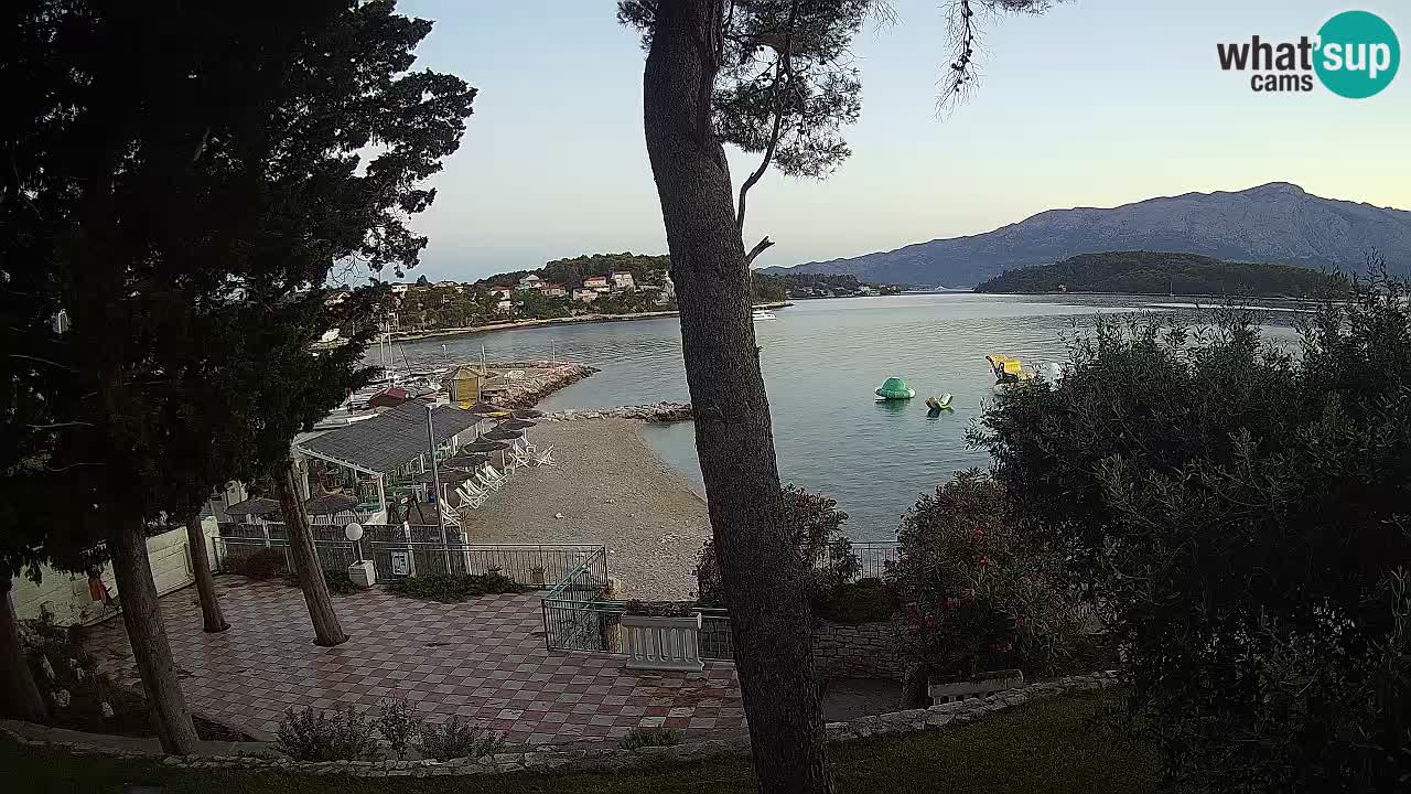 Spletna kamera Lumbarda – Plaža Prvi Žal – Korčula