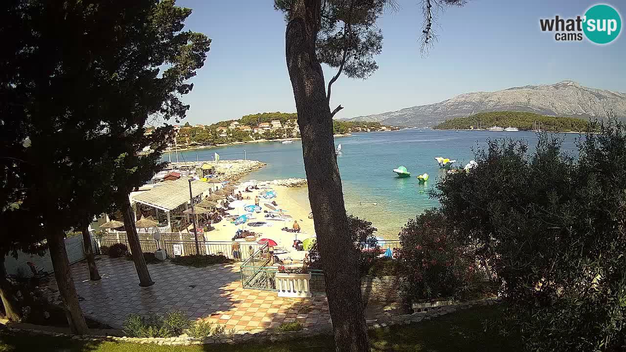 Webcam live Lumbarda – Plage Prvi Žal – Korčula