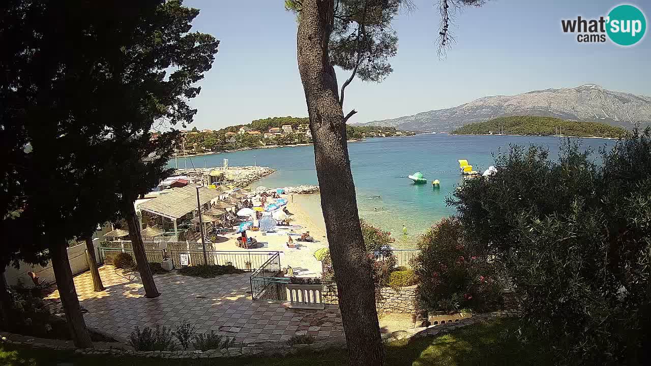 Spletna kamera Lumbarda – Plaža Prvi Žal – Korčula