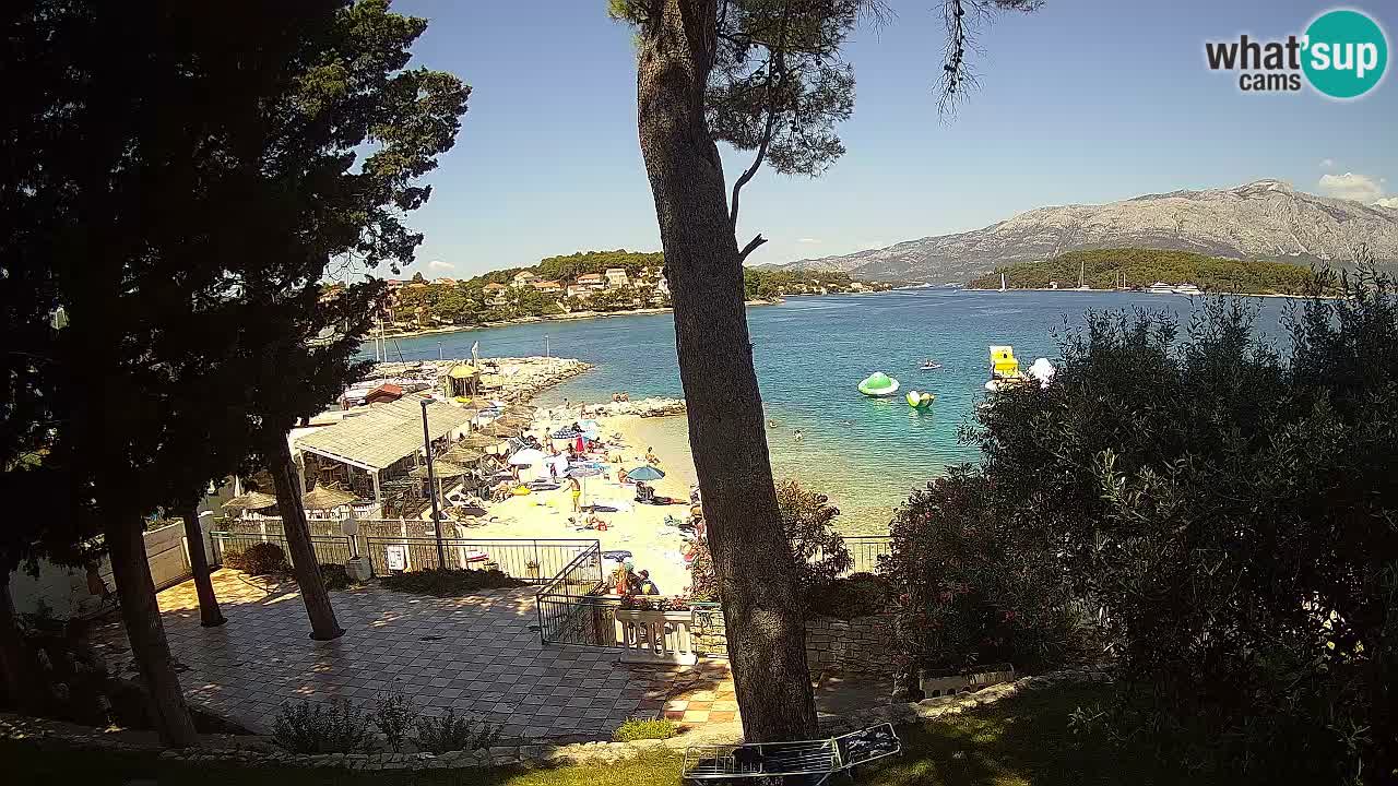 Spletna kamera Lumbarda – Plaža Prvi Žal – Korčula