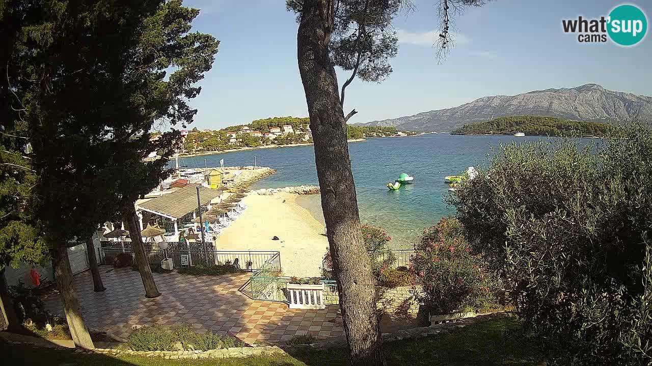 Spletna kamera Lumbarda – Plaža Prvi Žal – Korčula