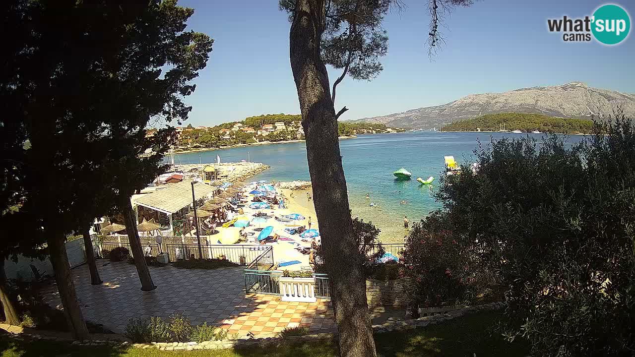 Spletna kamera Lumbarda – Plaža Prvi Žal – Korčula