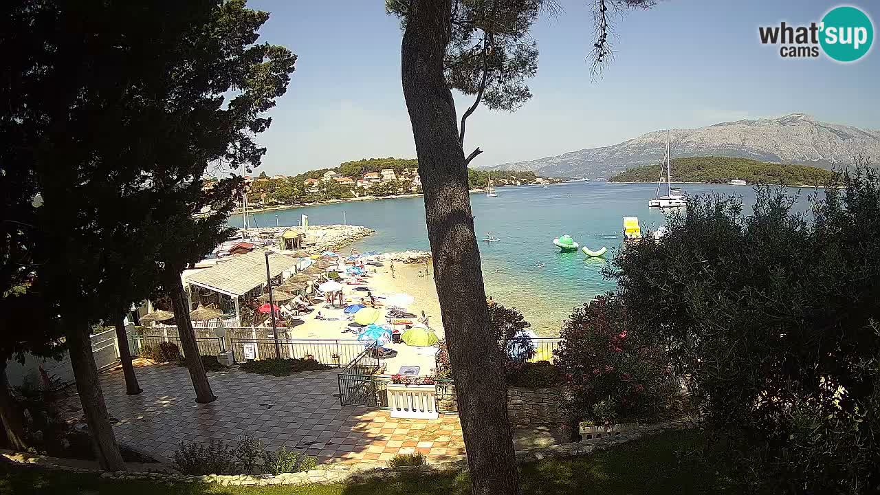 Spletna kamera Lumbarda – Plaža Prvi Žal – Korčula