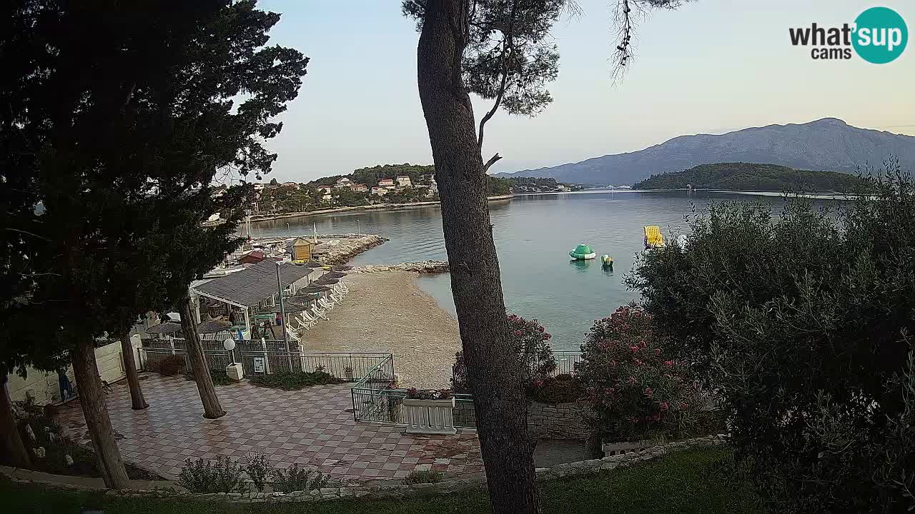 Spletna kamera Lumbarda – Plaža Prvi Žal – Korčula