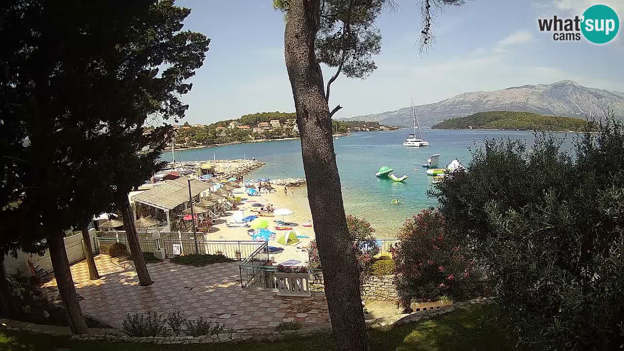 Spletna kamera Lumbarda – Plaža Prvi Žal – Korčula