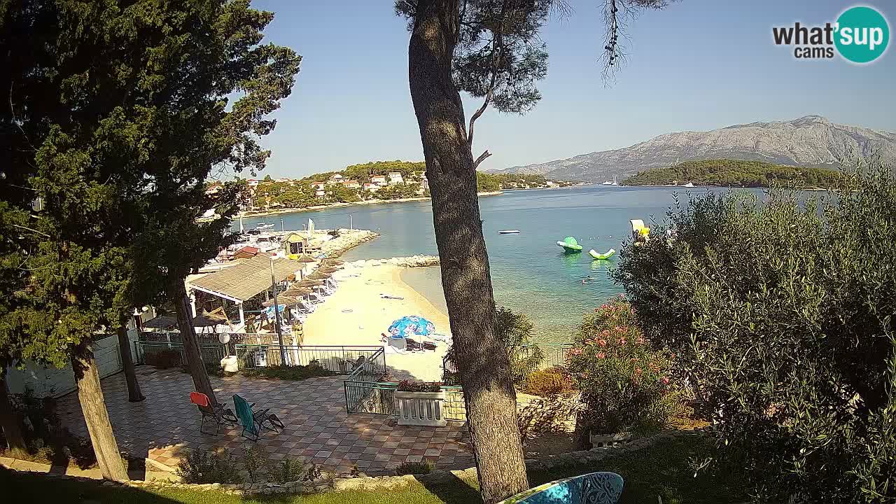 Spletna kamera Lumbarda – Plaža Prvi Žal – Korčula