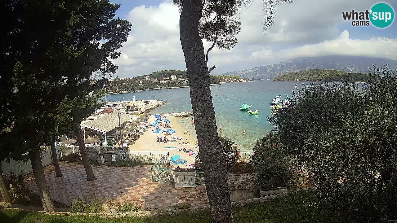 Spletna kamera Lumbarda – Plaža Prvi Žal – Korčula