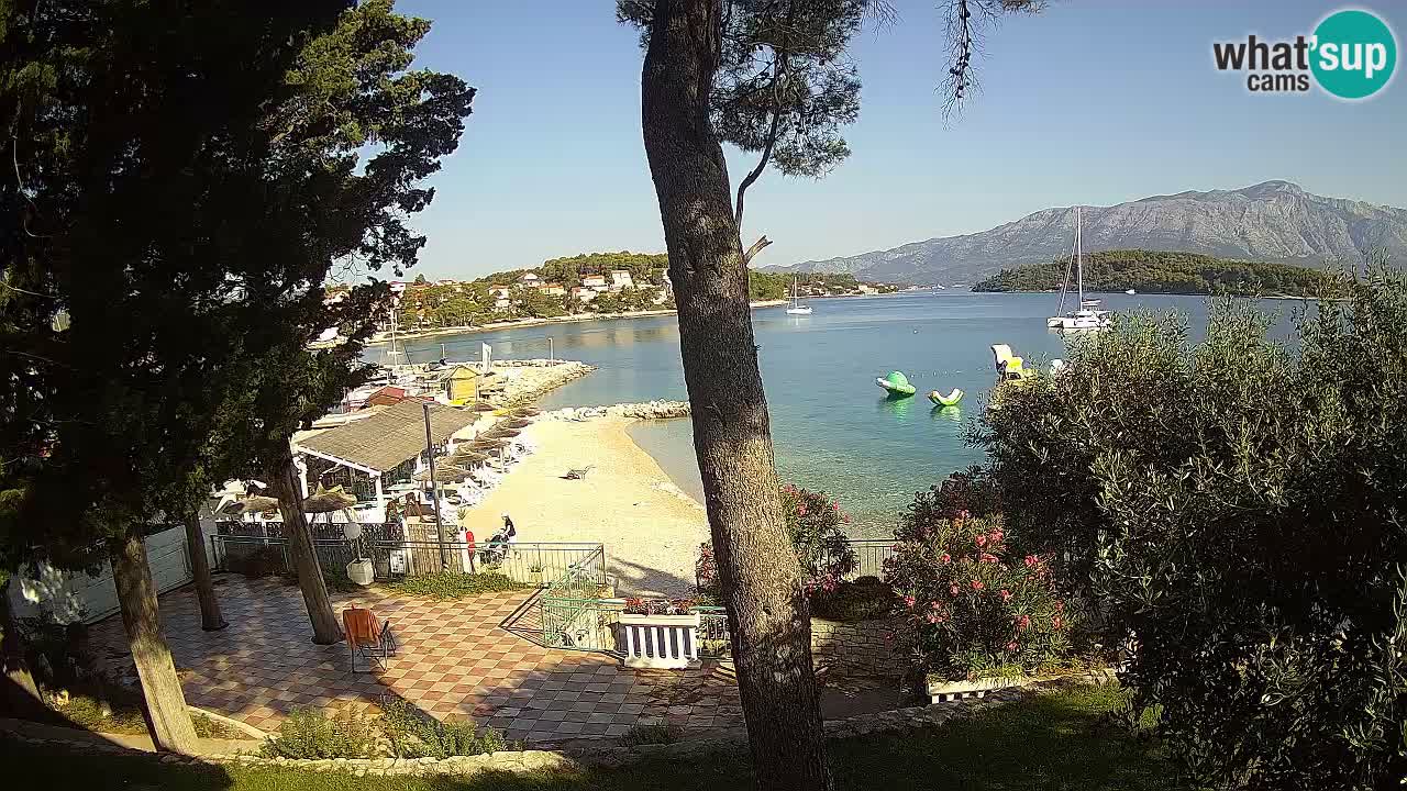 Spletna kamera Lumbarda – Plaža Prvi Žal – Korčula