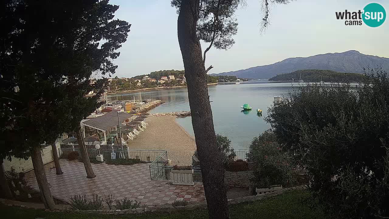 Spletna kamera Lumbarda – Plaža Prvi Žal – Korčula