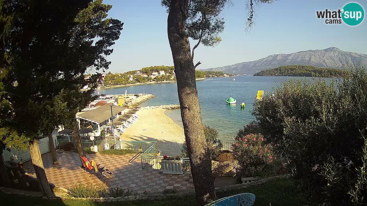 Spletna kamera Lumbarda – Plaža Prvi Žal – Korčula