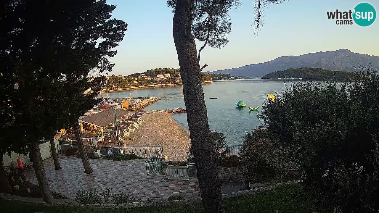 Spletna kamera Lumbarda – Plaža Prvi Žal – Korčula