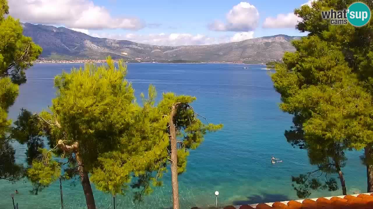 Lumbarda resort Spletna kamera Korčula