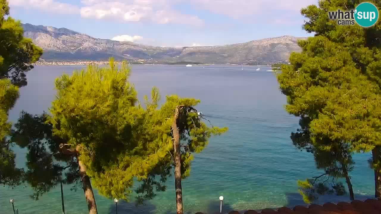 Lumbarda resort Spletna kamera Korčula