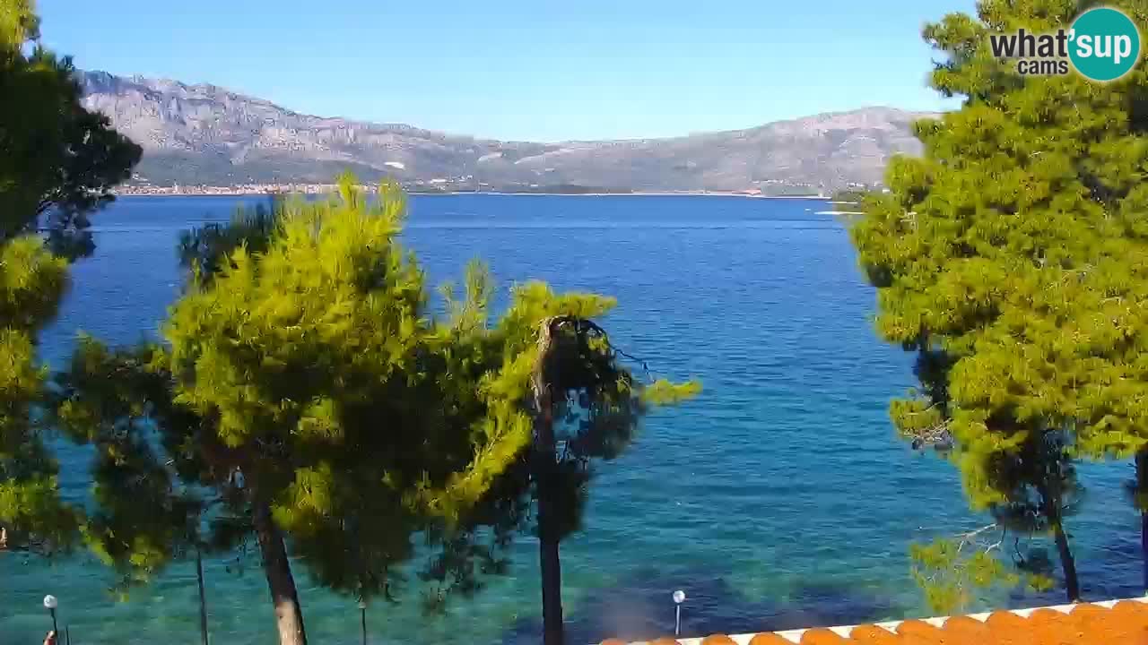 Lumbarda resort Spletna kamera Korčula