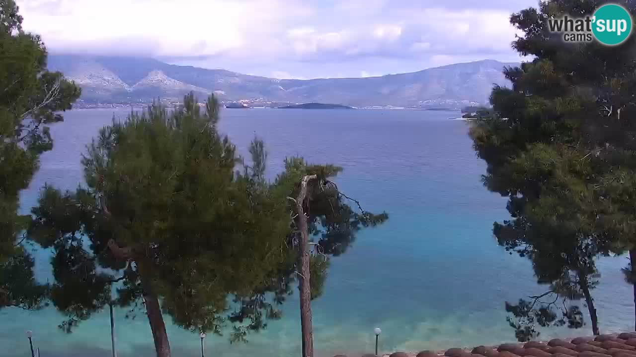 Lumbarda resort Spletna kamera Korčula